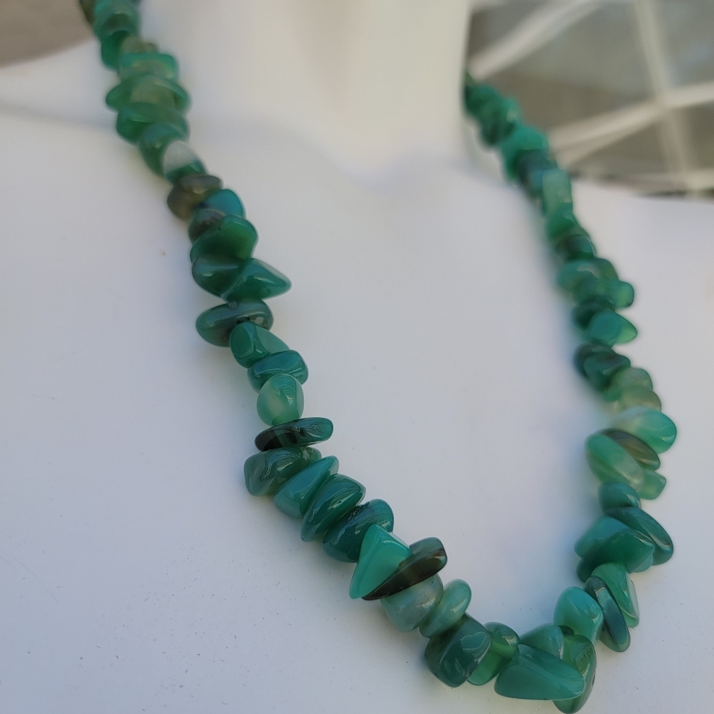 Brazil green semi precious Stones necklace